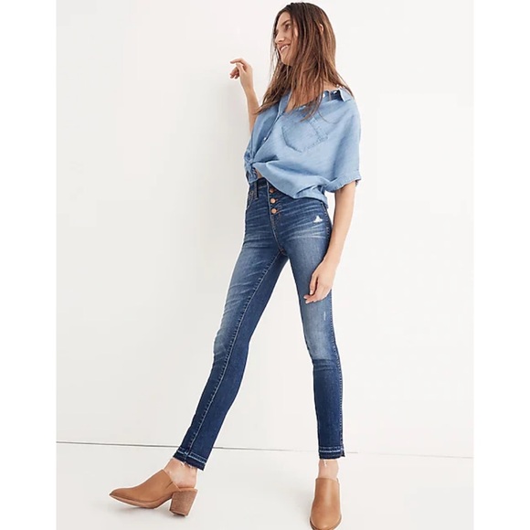 Madewell Denim - Madewell 10" High-Rise Skinny Jeans Drop-Hem Edition